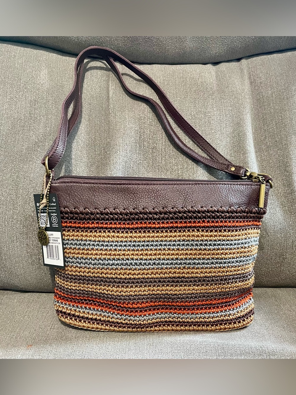 NWT The Sak Lumi Crossbody Harvest Stripe